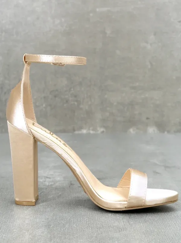 Lulus Champagne Heels - Image 4