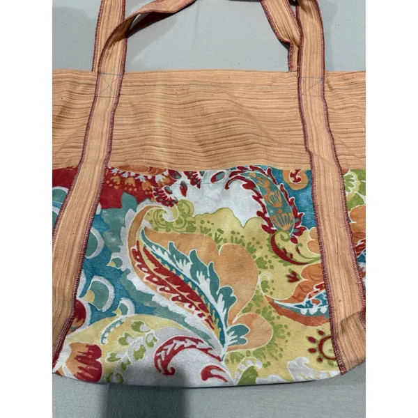 Handmade Floral Paisley‎ Multicolor Beach Hobo Hippie Tote Shoulder Bag Large - Image 2