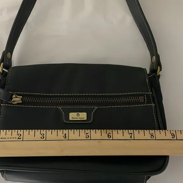 Etienne Aigner Mini Bag Shoulder Black Canvas - Image 7
