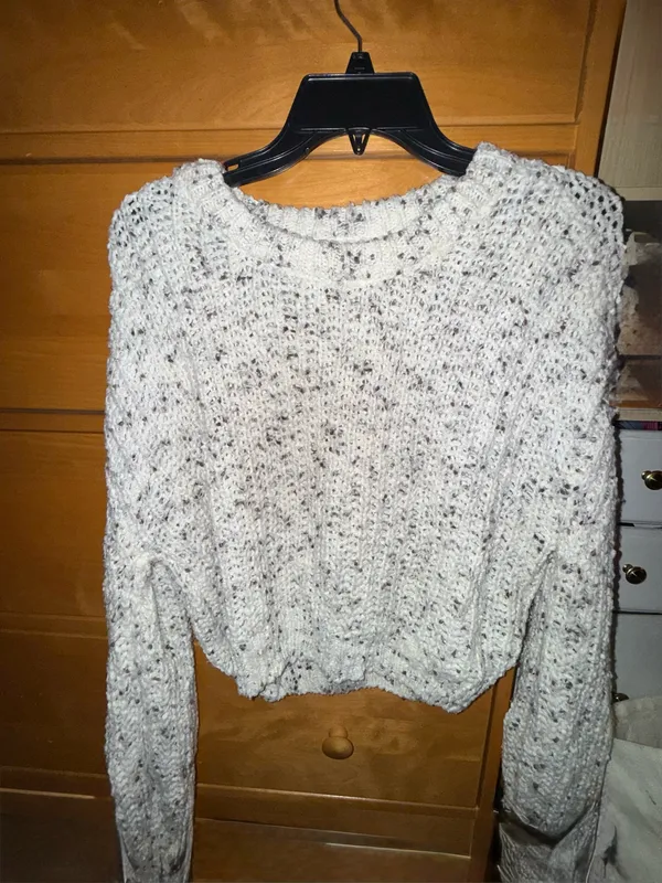 Garage Knitted Off White Speckled Sweater Size M - Image 2