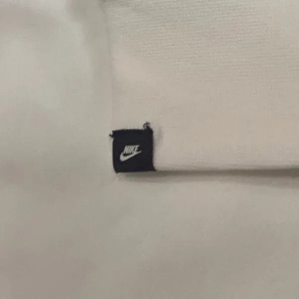 Nike Joggers Large White Metallic Gold Logo Fleece Sweatpants Athleisure Sporty - Image 5