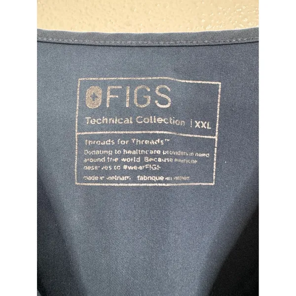 Figs Women's Navy Catarina Scrub Top Size‎ XXL - Image 3