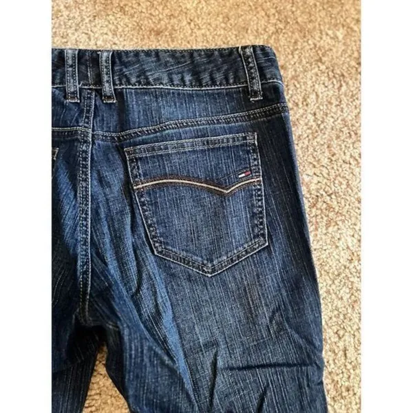 Tommy Hilfiger Classic Boot Cut Dark Wash Denim Jeans Size 6R‎ - Image 5