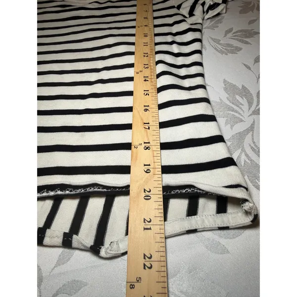 Madewell Black White Mixed Stripe Size Medium Casual Minimalist - Image 5