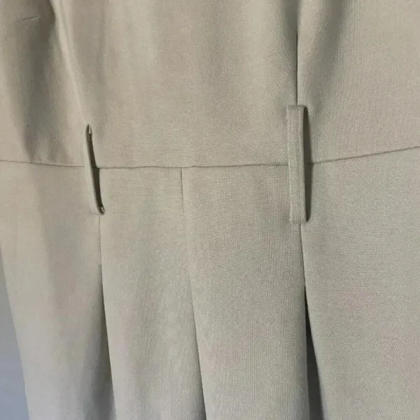 Adrienne Vittadini Neutral Sheath Dress Size 10 Beige Short Sleeve‎ Minimalist - Image 3