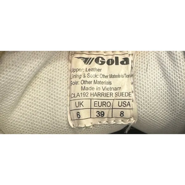 Gola Harrier Suede Sneakers Pink White Retro Trainers Women’s US 8 EU 39 - Image 8