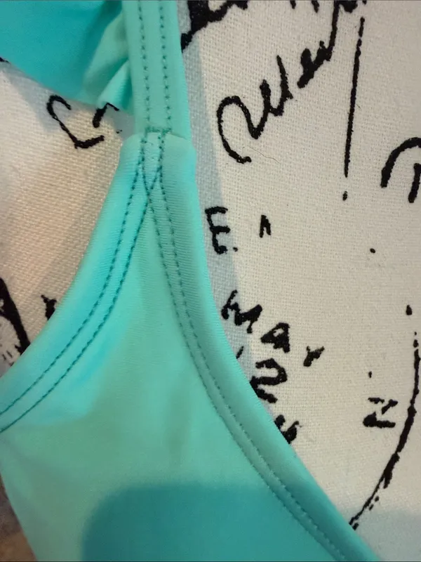 HALARA Mint Green Ruffle Tie-Back Triangle Strap Bikini Top - Image 7
