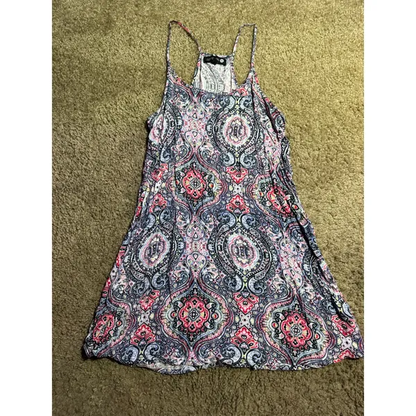 Cotton‎ On Womens Paisley Medallion Racerback Mini Dress Pink Blue XS - Image 2