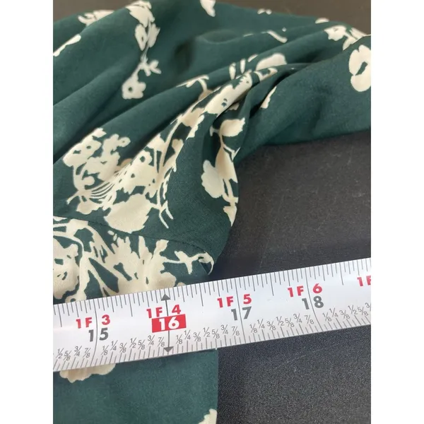 Abercrombie & Fitch Milkmaid Floral Top Green Cottagecore Puff Sleeve Smocked M - Image 11