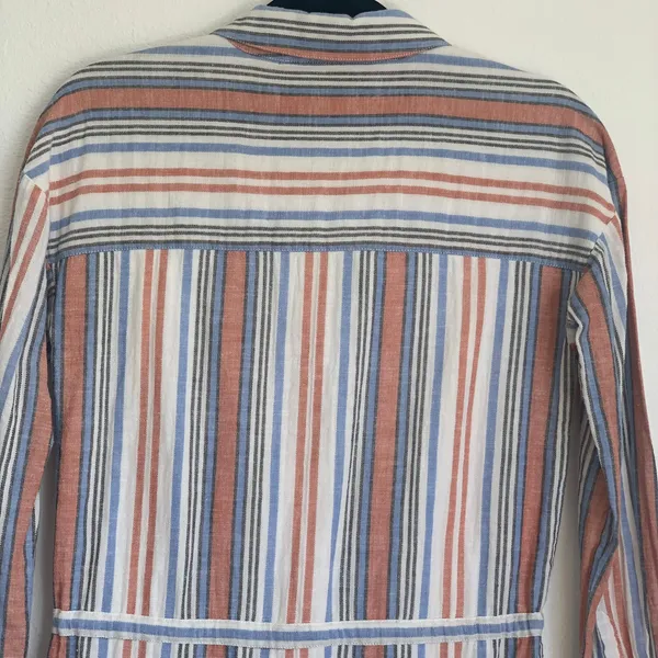 Veronica Beard Jeans Ardith 100%‎ Cotton Striped Mini Shirt Dress - Image 8