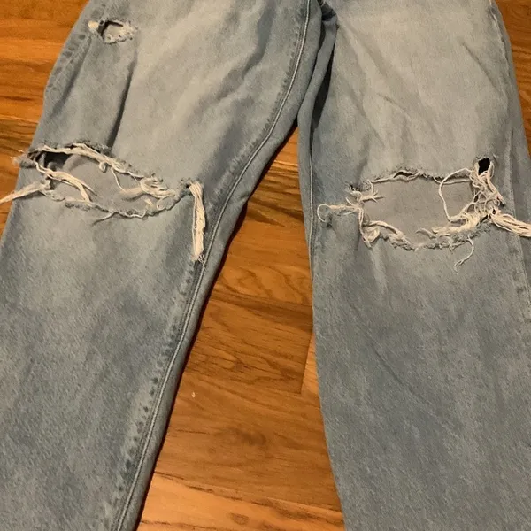 American Eagle Outfitters Light Blue Distressed Jeans - Image 2