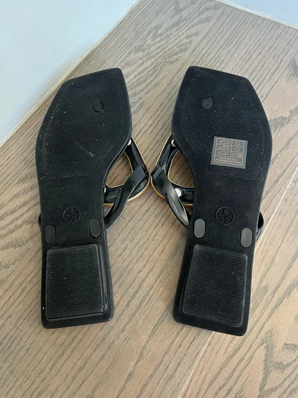 Jeffrey Campbell Linques Flip Flops Sandals in Black NWOB - Image 5