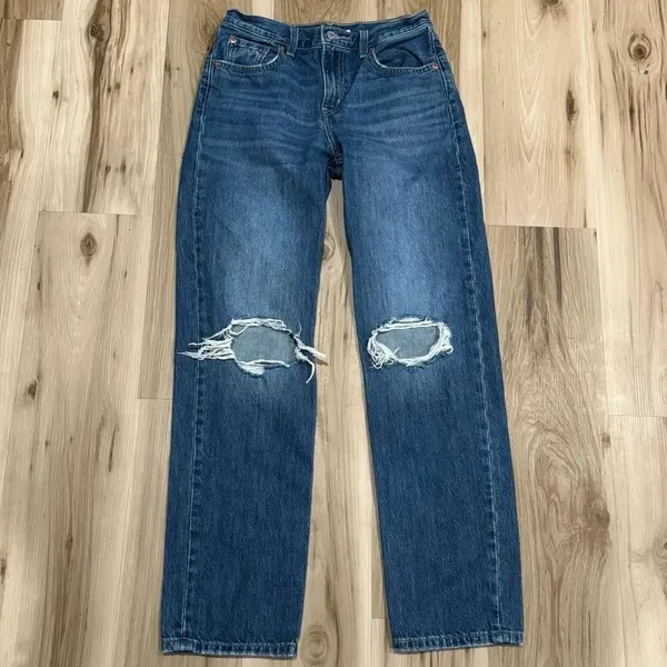 Levi’s Low Pro Straight Jeans Dark Wash Women’s 26 - Image 2