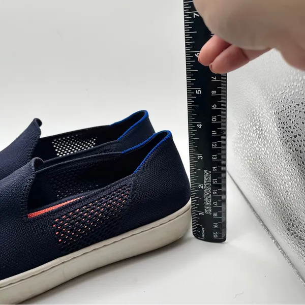 Rothy's The Sneaker Maritime Lattice Stitch Navy Slip On Shoes Women’s 9 EUC - Image 6