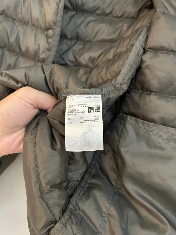 Uniqlo Women's Ultra Light Down Compact Packable Puffer Jacket in Green Gray S - Image 10