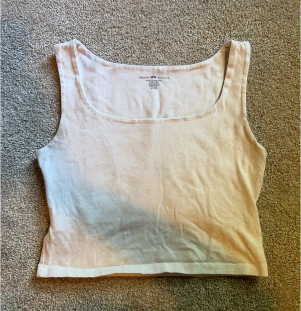 Brandy Melville Double Lined White Crop Top - Image 2