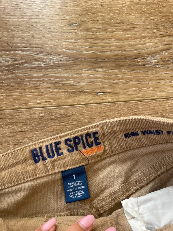 Blue spice kaki flare pants - Image 3