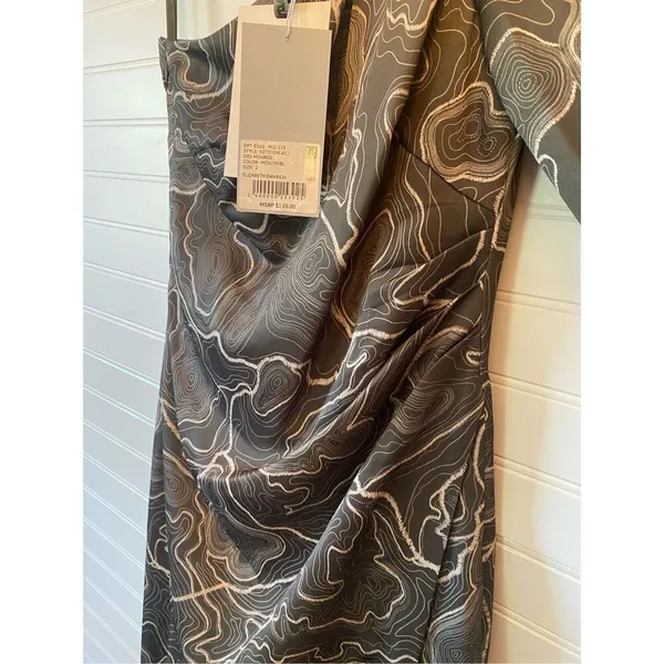 Antonio Melani x Elizabeth Damrich Monroe One Shoulder Satin Midi Dress - Image 11