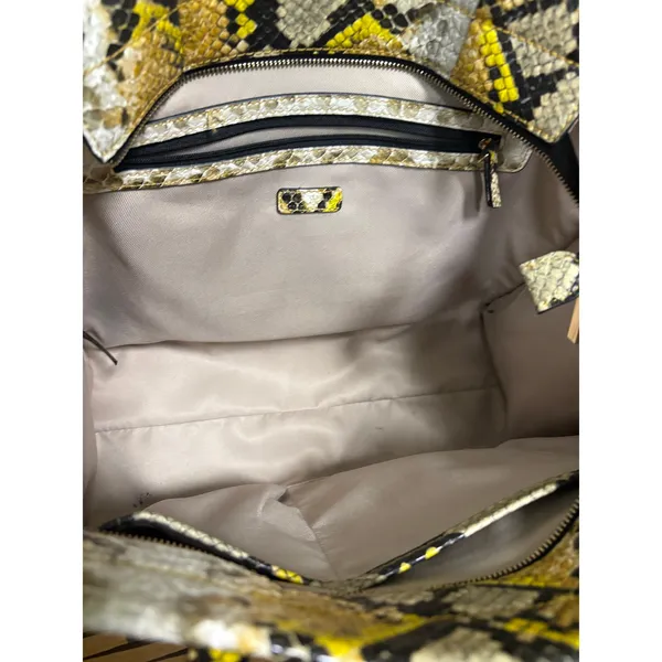 Jason‎ Wu Snakeskin Print Gold Tote Bag - Image 10