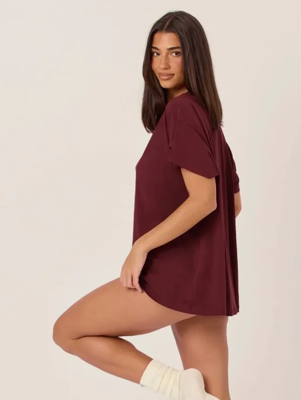 CSB oversized sleep tee Purple - Image 2