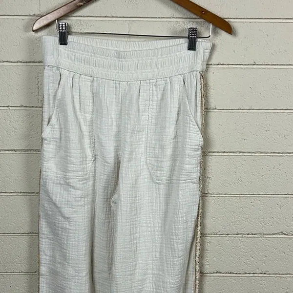Aerie White Wide Leg Pants size M - Image 6
