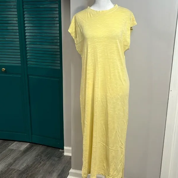 The Normal Brand Vintage Slub Tee Dress midi yellow - 100% cotton - XS/S - Image 7