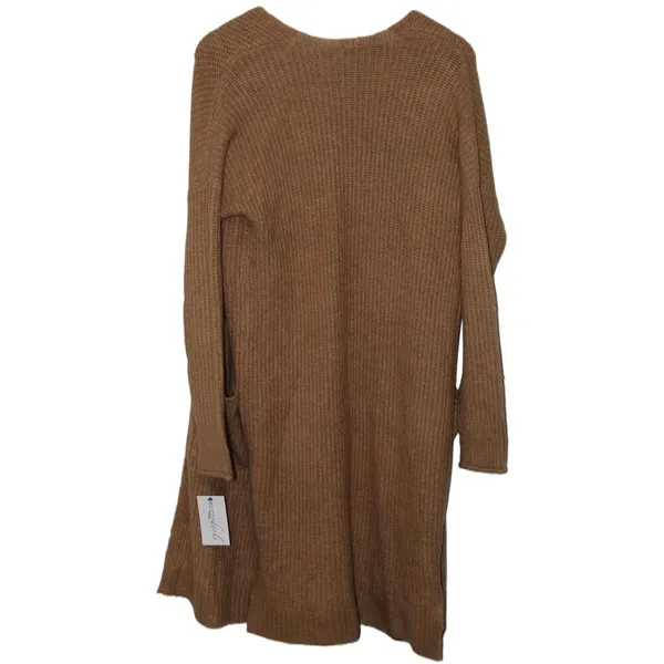 Womens Abercrombie & Fitch Brown Open Front Long Sleeves Cardigan Sweater Size M - Image 2