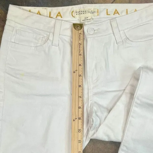 Kate Spade Broome Street White Mid Rise Straight Leg Jeans 29 - Image 5
