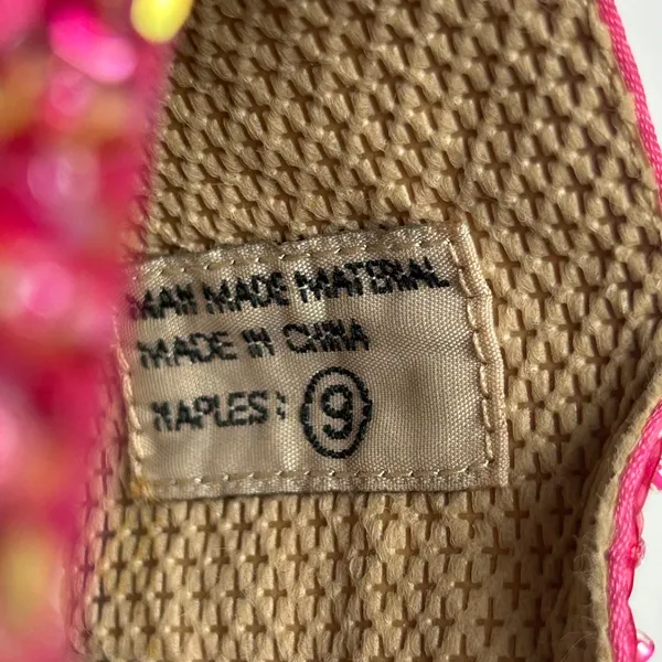 Yellow Box Naples Pink Beaded Sequin Embellished Square Toe Slide Sandals size 9 - Image 7
