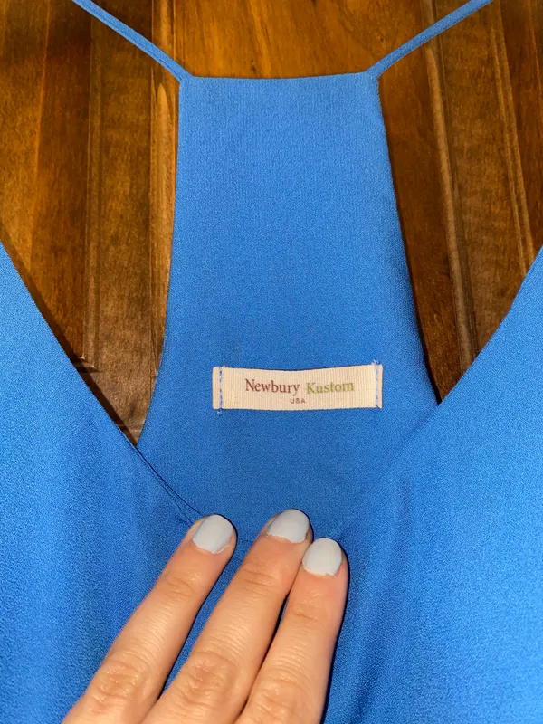 Hemline Blue Tank Top - Image 2