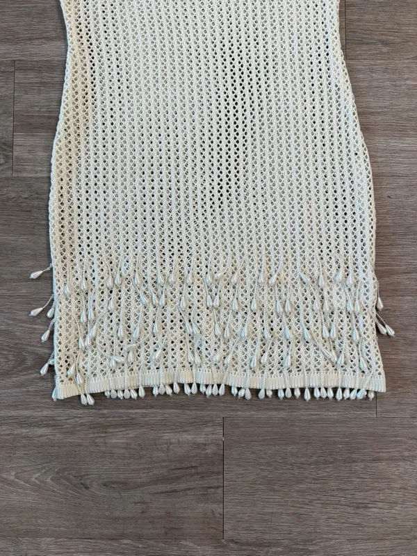 Peppermayo Carpe Diem Crochet Mini Dress in Ivory, Size S/M - Image 4