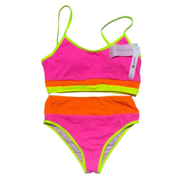 NWT Colorblock Neon Crop‎ Bikini Set - Image 6