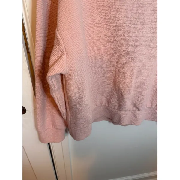 Calia Baby Pink Textured Quarter Zip Sweatshirt - Image 6