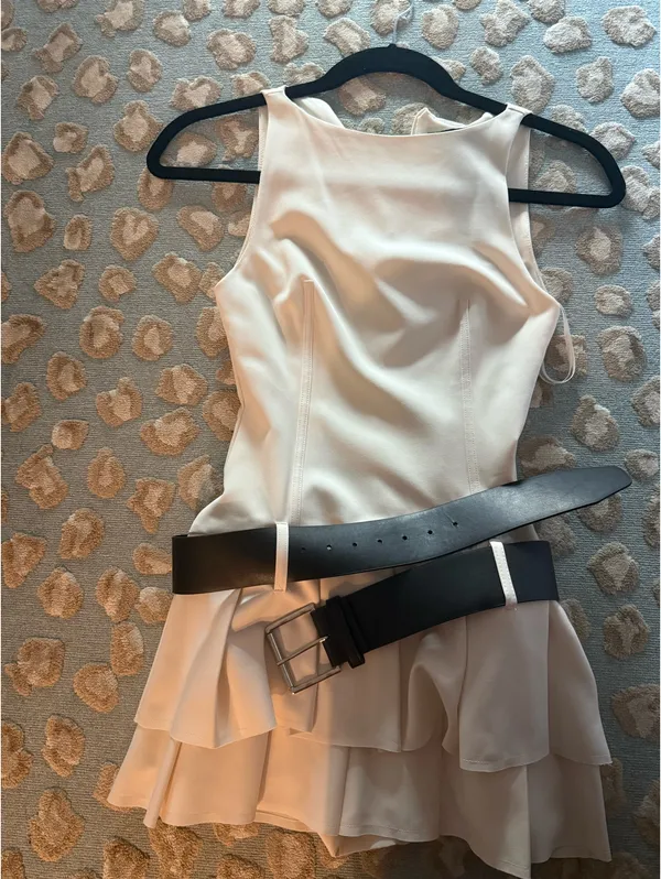 Zara belted pleated jumpsuit dress - Image 2