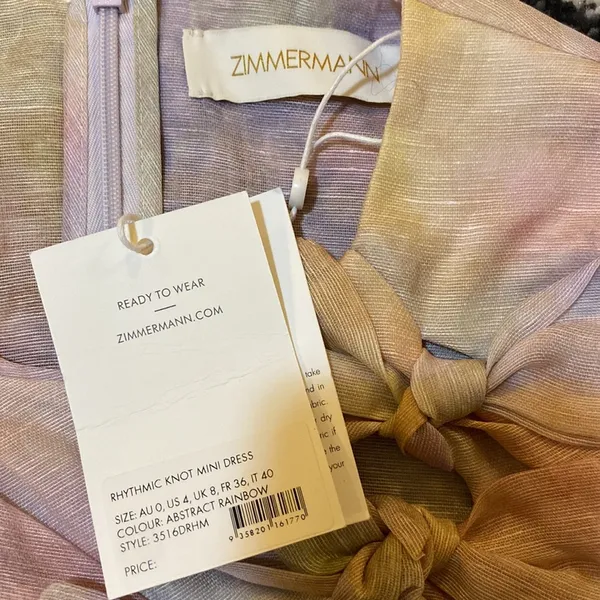 Zimmermann Rhythmic Knot Cut-Out Minidress size 0 - Image 5