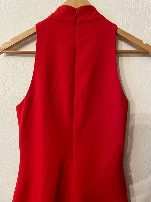Likely Red Harbor Gown Halter Maxi Dress Front Slit Size 2 - Image 7