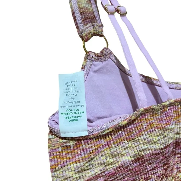 Aerie Seamless Longline Ring Bralette Multicolor Small - Image 4