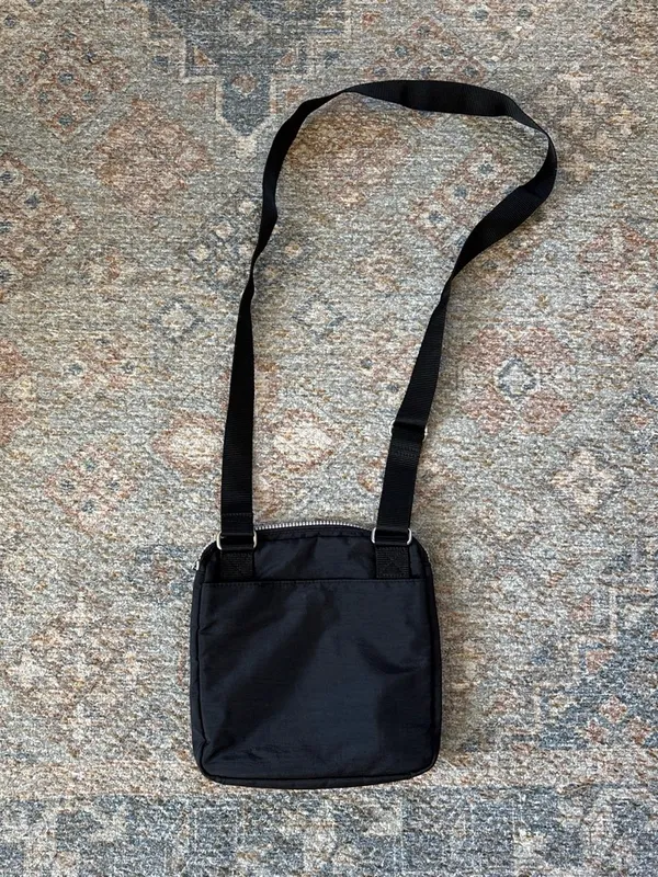 Baggallini Black Compact Crossbody Bag with Silver Zippers - Image 8