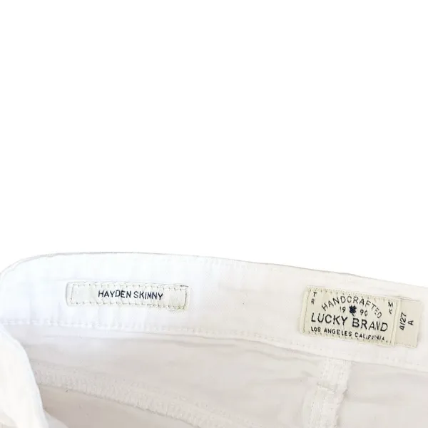 Lucky Brand White Hayden Skinny Jeans Sz 4 - Image 6