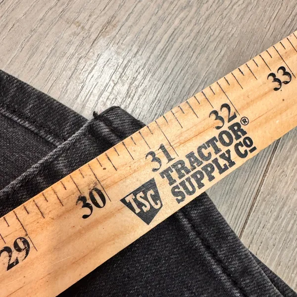 Levi's 314 Shaping Straight Jeans Black Dark Wash‎ Trouser Denim Size 33 Regular - Image 9
