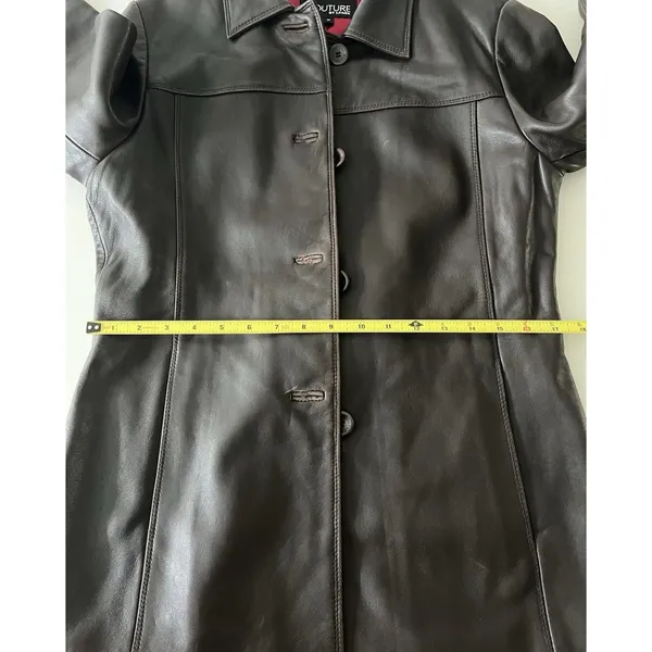 Vintage Couture by J. Park Genuine Leather Brown Jacket | Size Medium - Image 10