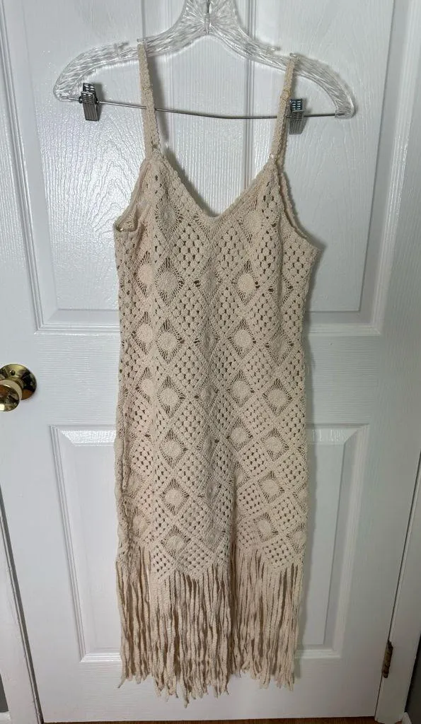 L’agence Haleigh Crochet Cover-Up Dress M - Image 7