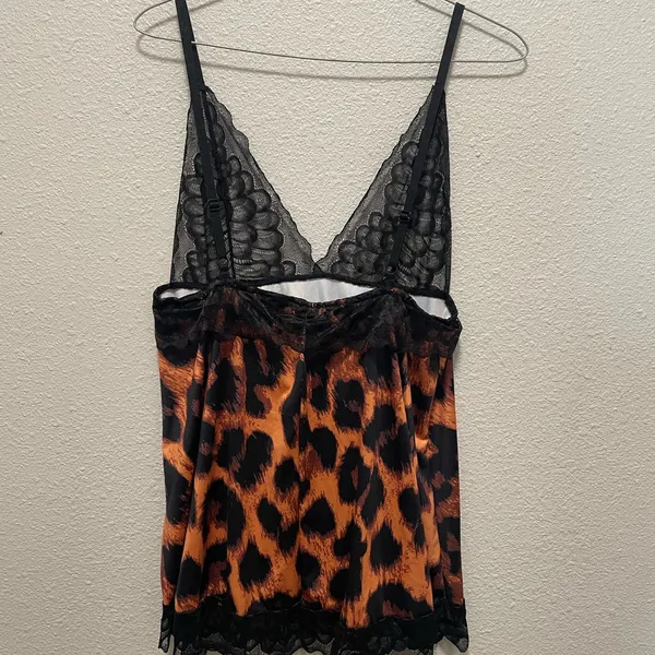 Leopard Print Lace Trim Cami - Image 2