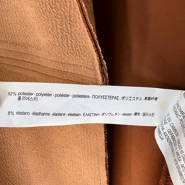 Zara‎ Brown Open Front Cardigan Large Long Sleeves Collared - Image 8
