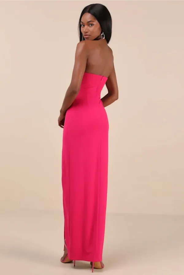 Lulus Pink Strapless Dress Midi - Image 7