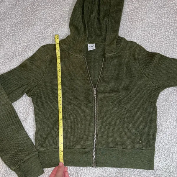 TNA Aritzia Waffle Knit Zip-Up - Image 7