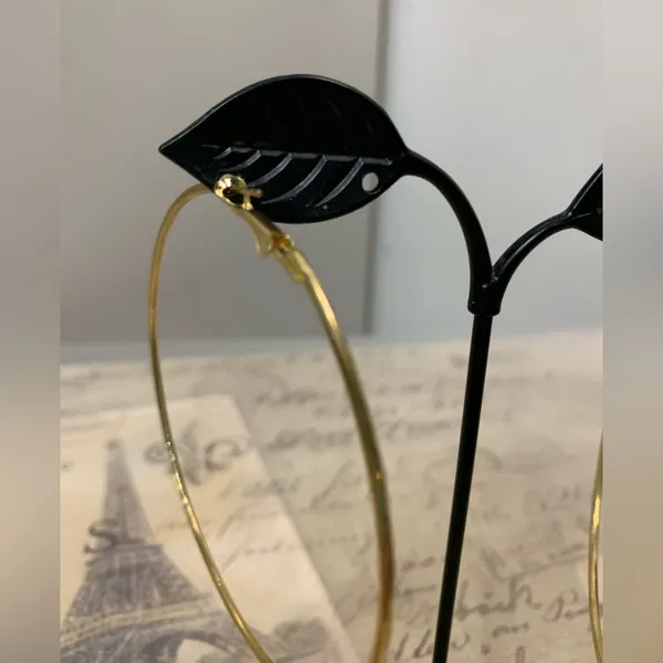 Goldtone Hoop Earrings Gold - Image 5