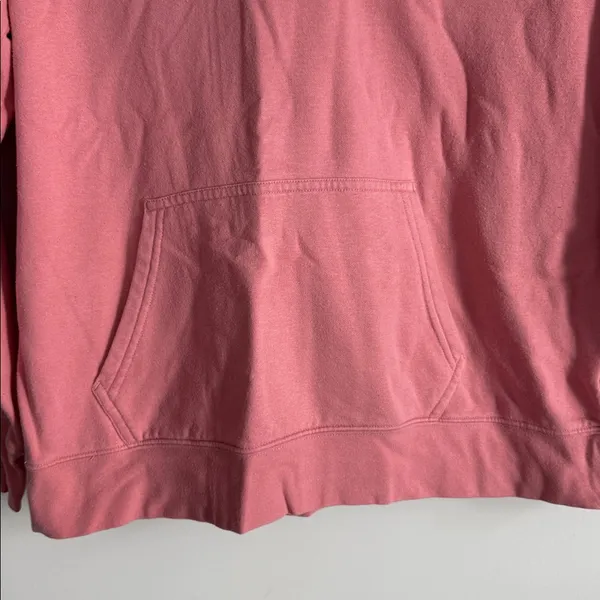 The North Face Women's Soft Pink Hoodie Size L - Image 3