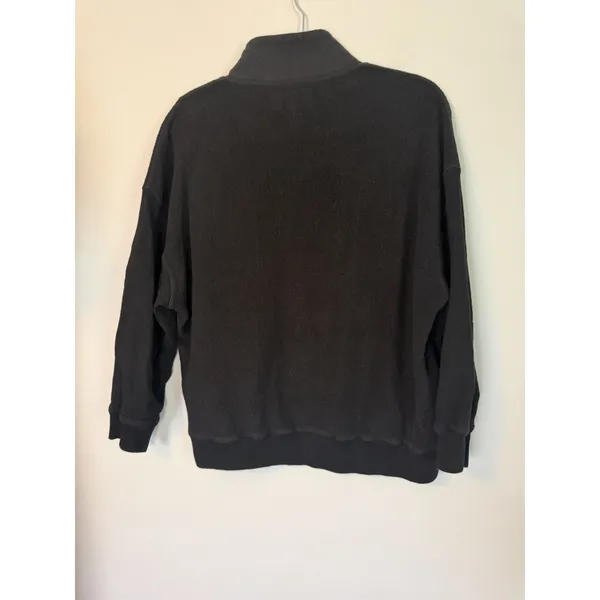 The Great The Slouch Trail Half Zip Pullover Sweatshirt in Black |Sz 1 (S) - Image 7
