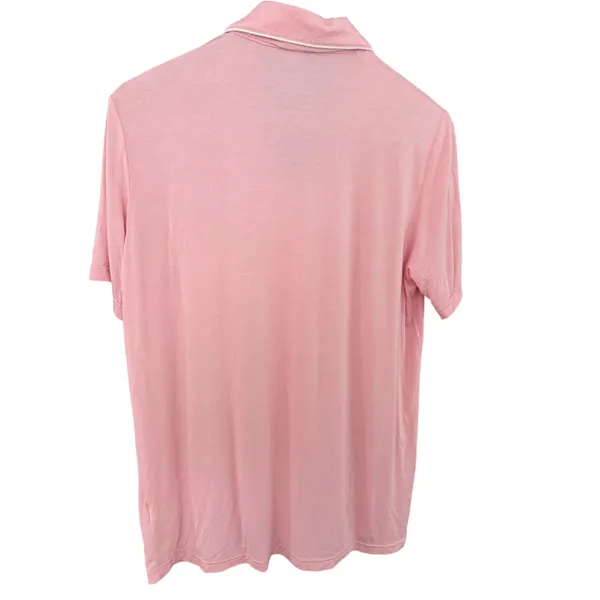 Women's Pink Pajama Lounge Set Medium Soft Button Front Sleepwear Shorts - Image 8